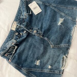 Free People Mini Denim Skirt (NEW)